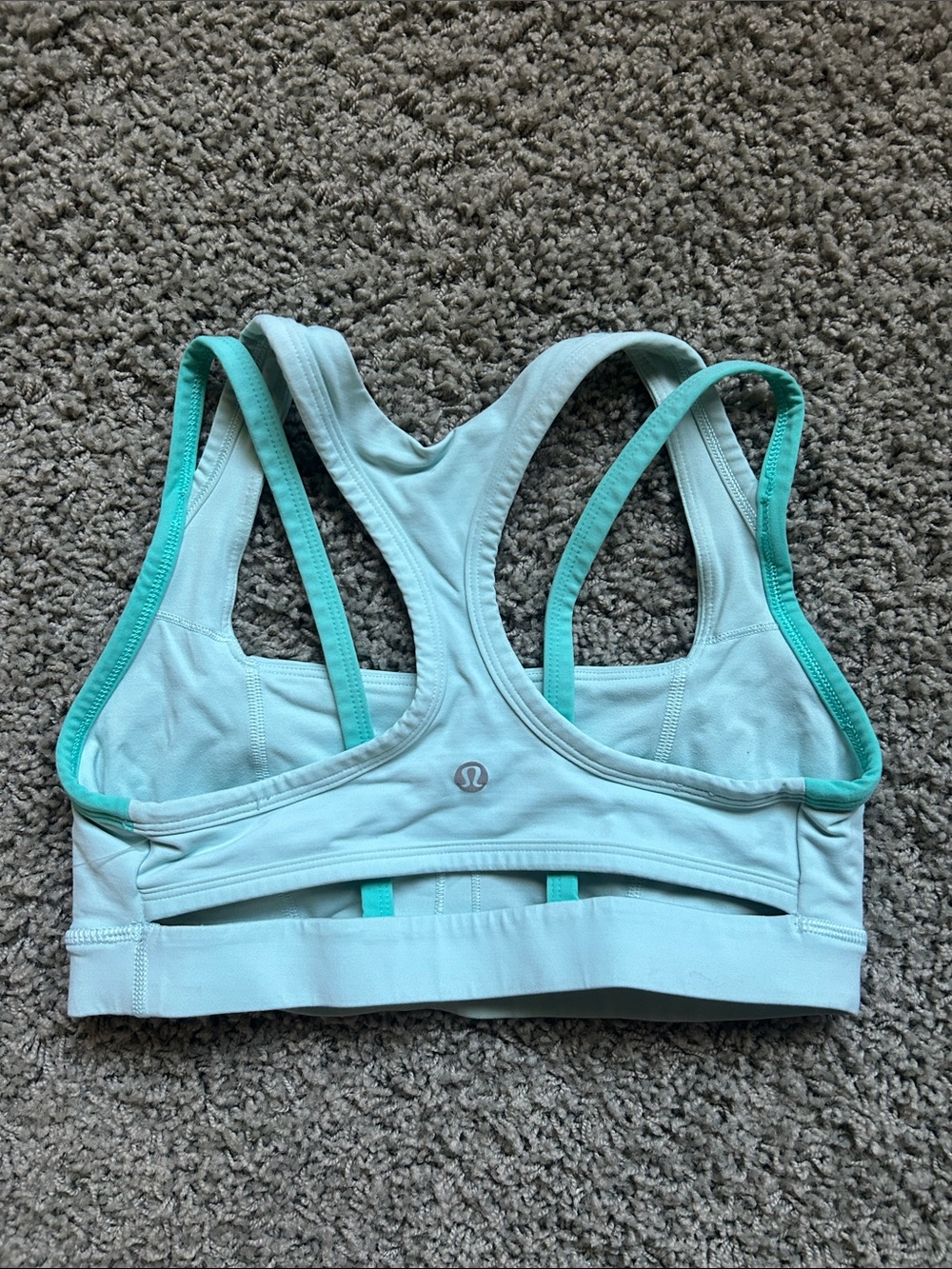lululemon athletica mint sports bra with teal trim